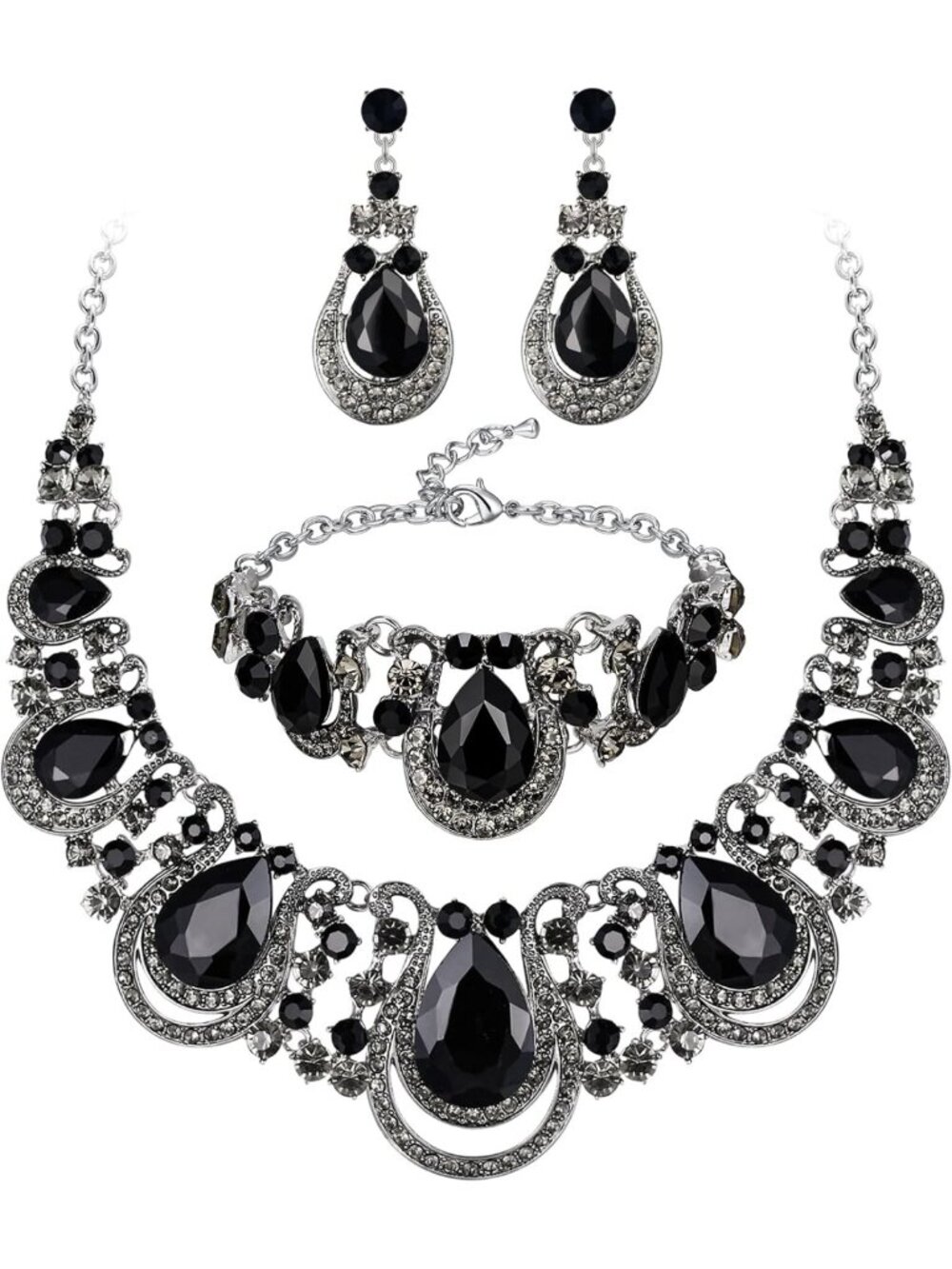 Elegant Women's Statement Jewelry Set - Perfect for Weddings & Prom Accessories